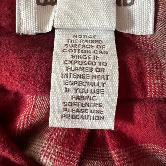 BLAKE SHELTON x LANDS END Red Plaid Flannel Mens 3XL Tall Western Rodeo Outdoors - Picture 5 of 8